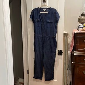 Michael Stars Woven Linen One piece pant jumper- NWT Sz L